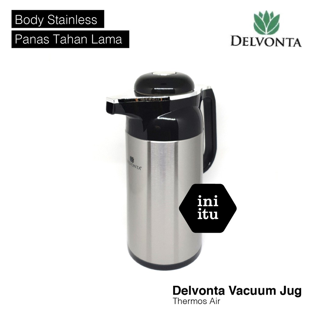 [ Delvonta ] Termos Kaca / Thermos / Vacum Jug Delvonta - Panas Tahan Lama