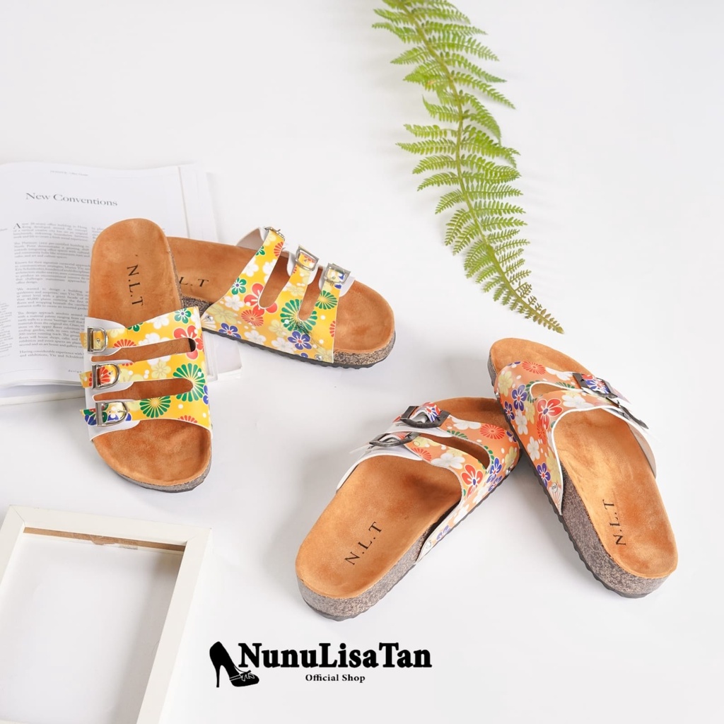 NunuLisaTan- bayar di tempat sandal wanita terbaru sandal Motif