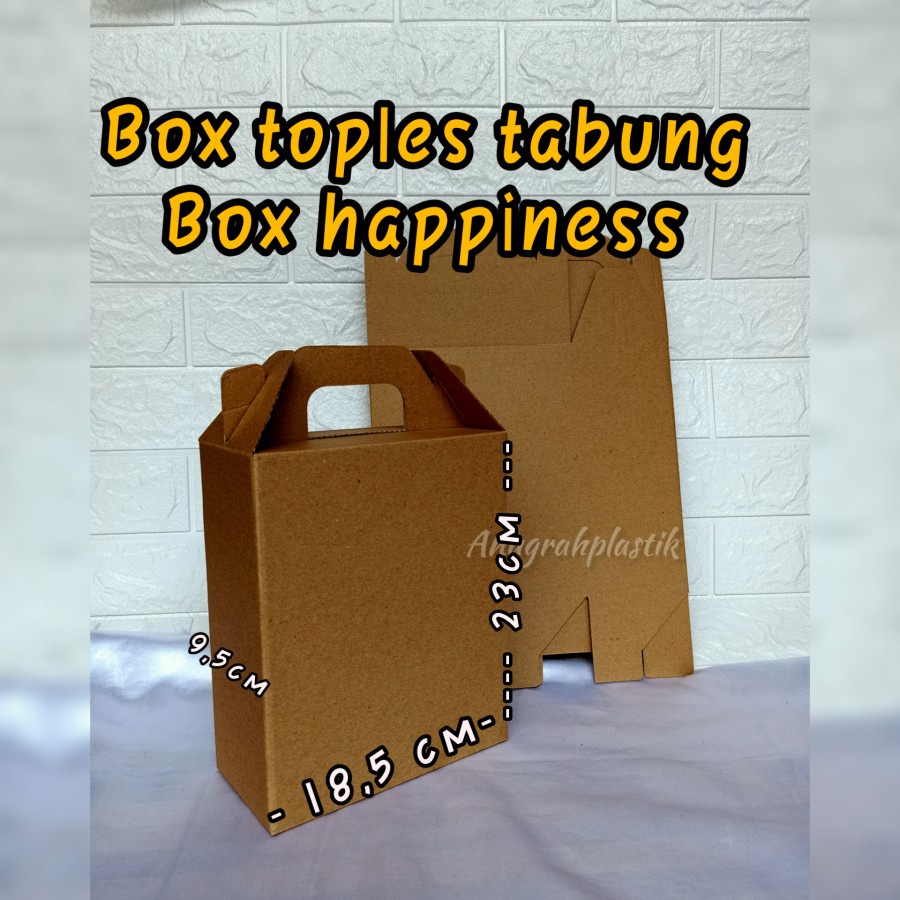 

Box Hampers jinjing kue kering/box happiness uk18,5 x 9,5 cm PER PCS