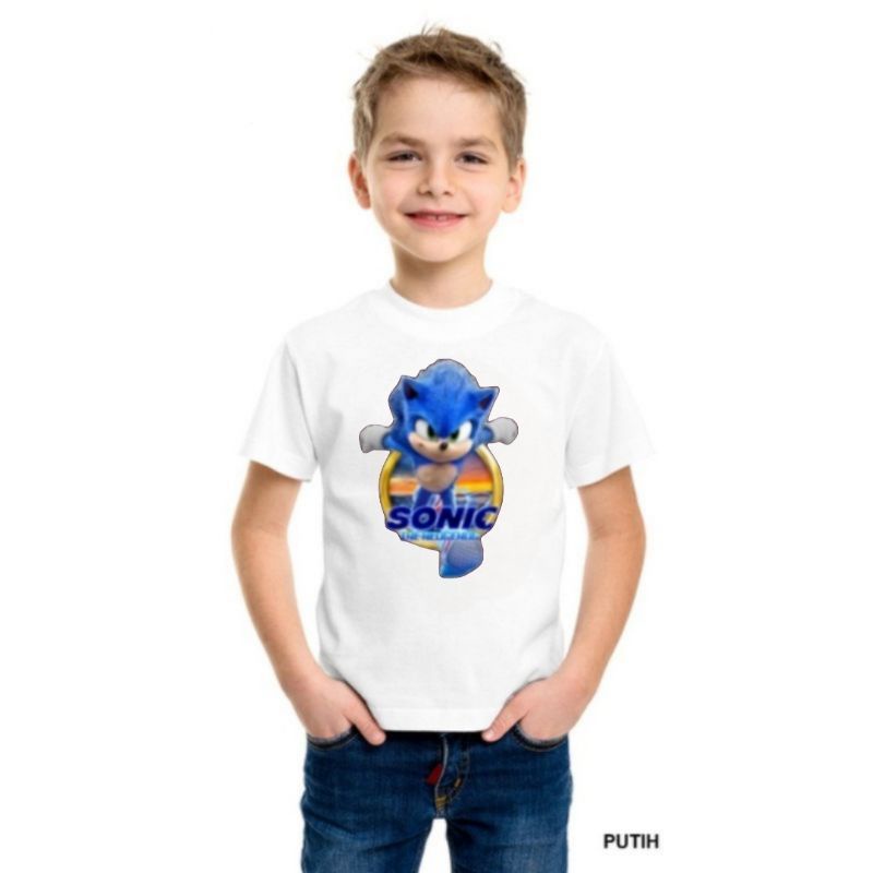 Baju Kaos Atasan Anak Cowok/Cewek Remaja-Dewasa SONIC