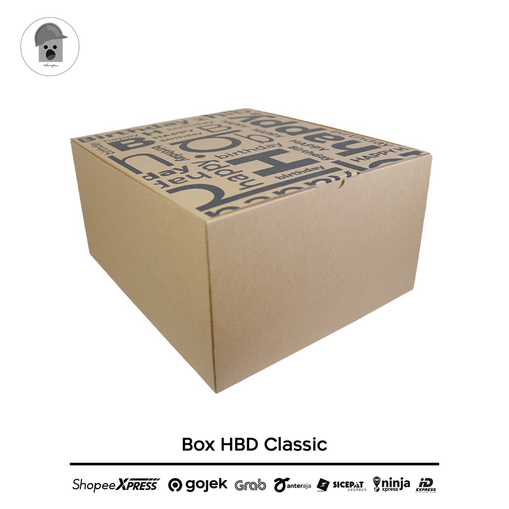 

Box Happy Birthday ready stock cocok untuk packaging hadiah ulang tahun tulisan classic lsg diorder