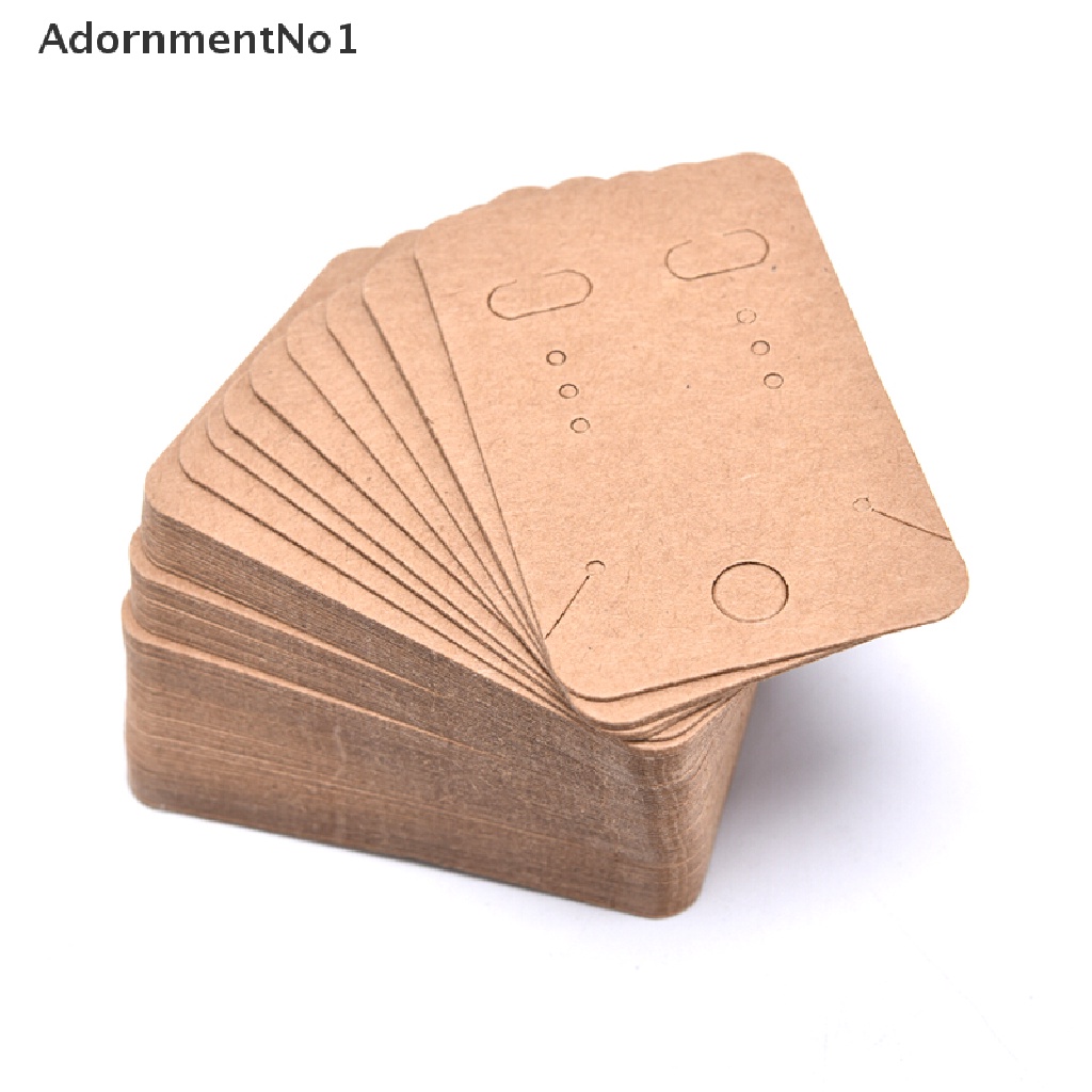 (AdornmentNo1) 100pcs / Set Kartu Display Anting / Kalung / Perhiasan Bahan Kertas Kraft