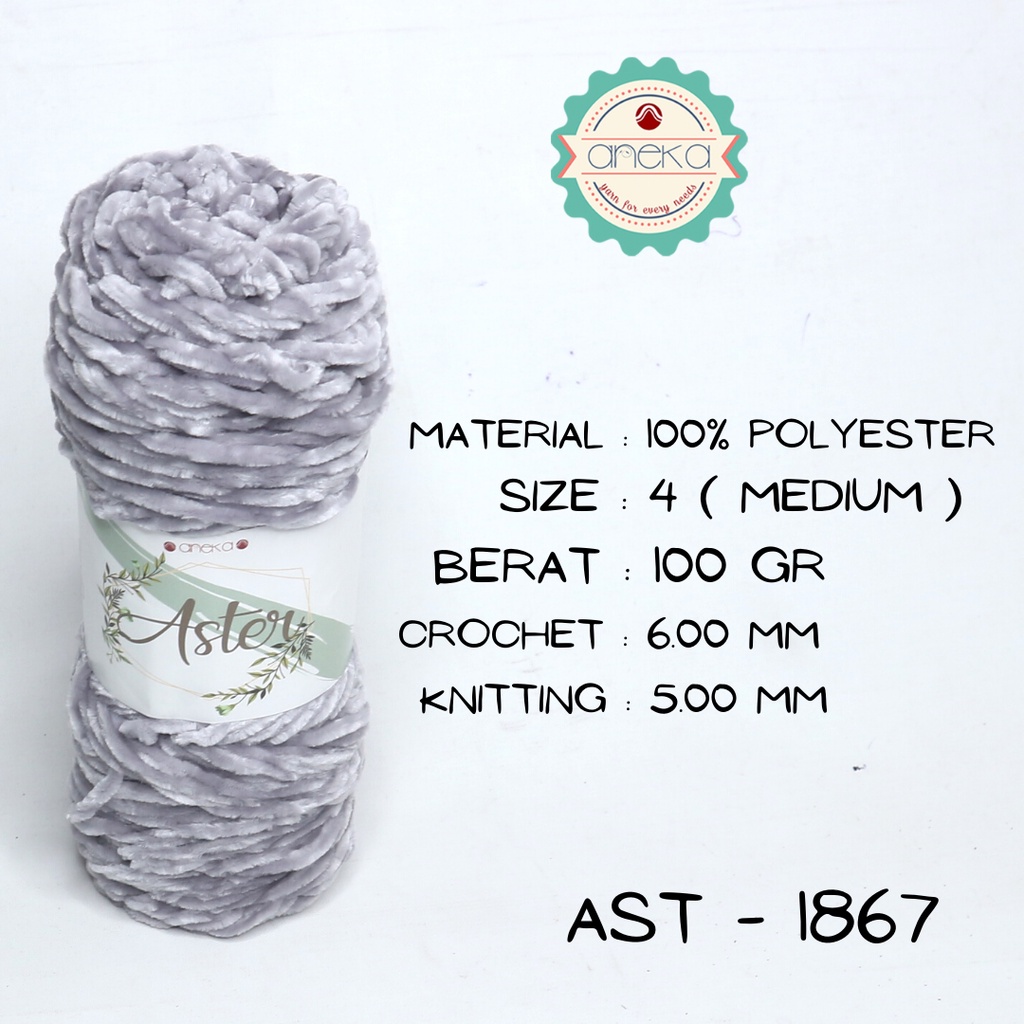 Benang Rajut Bludru Aster / Velvet Knitting Yarn 1867