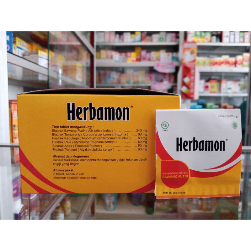 HERBAMON 1 STRIP @4 TABLET | Obat Darah Tinggi - ED 07/2025