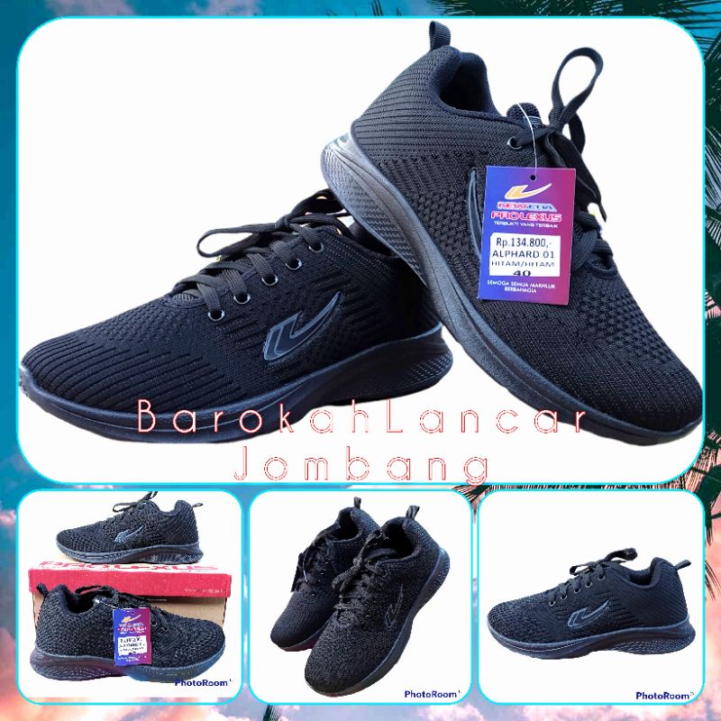 SEPATU SNEAKER OLAHRAGA SEKOLAH HITAM NEW ERA ALPHARD 01 / PUTERI 39-43 100% ORIGINAL BY NEW ERA