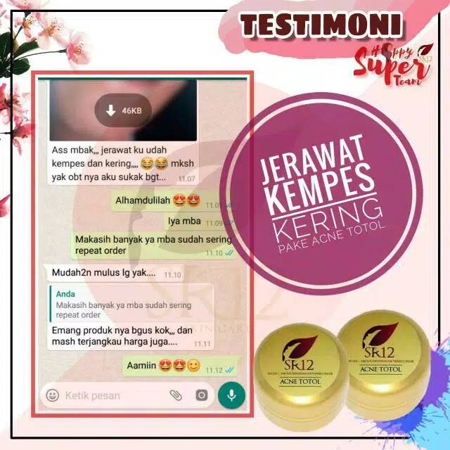 SR12 ACNE TOTOL SR12 / OBAT JERAWAT / OBAT JERAWAT AMPUH / KEMPESKAN JERAWAT AMAN BUMIL &amp; BUSUI