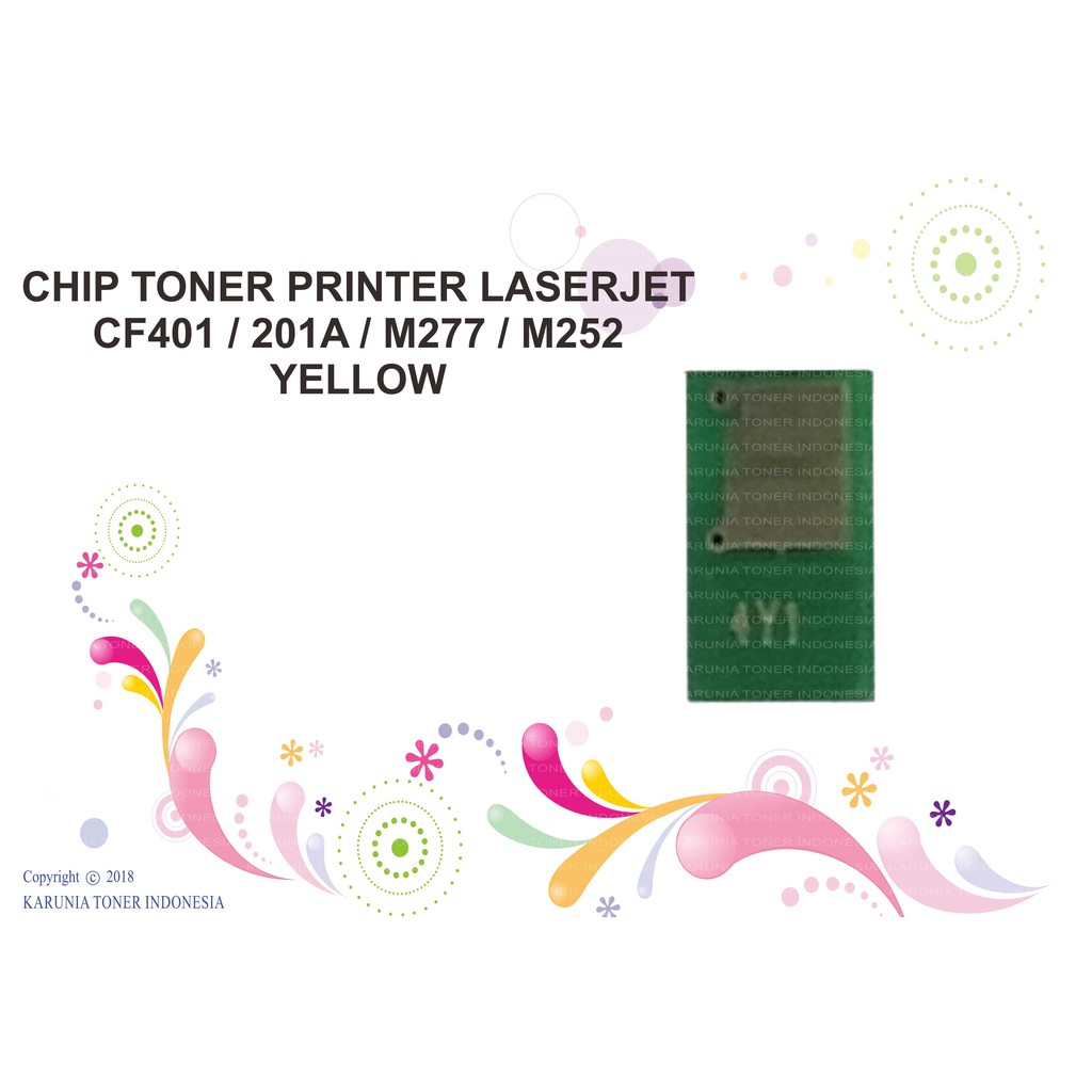 CHIP TONER CF401 / CF401A / 201A / MFP M277 / M252 YELLOW