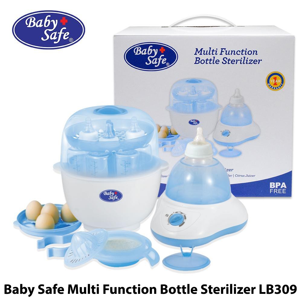 Baby Safe Multi Function Bottle Sterilizer 6 Botol Susu Bayi LB309 Garansi Resmi 1th