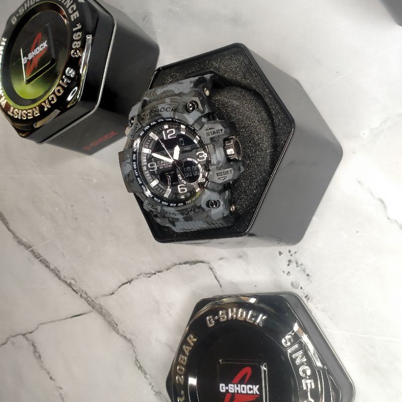 JAM TANGAN G-SHOCK ARMY CAMO FREE BOX