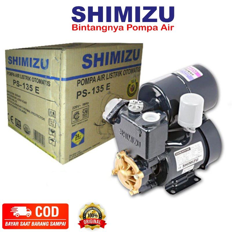 Shimizu, Pompa Air Shimizu PS135E PS 135 E PS135 PS 135 Otomatis Garansi 1 Tahun