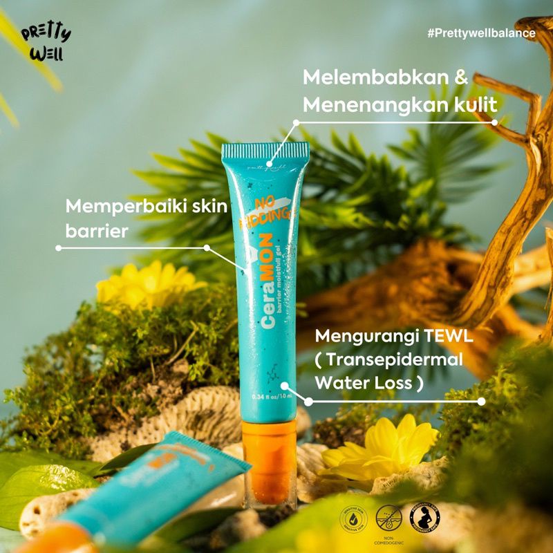 [ READY STOCK ] PRETTYWELL CERAMON BARRIER MOISTFULL GEL | CERAMON MOISTURIZER | 10ML | 50ML | REFIL