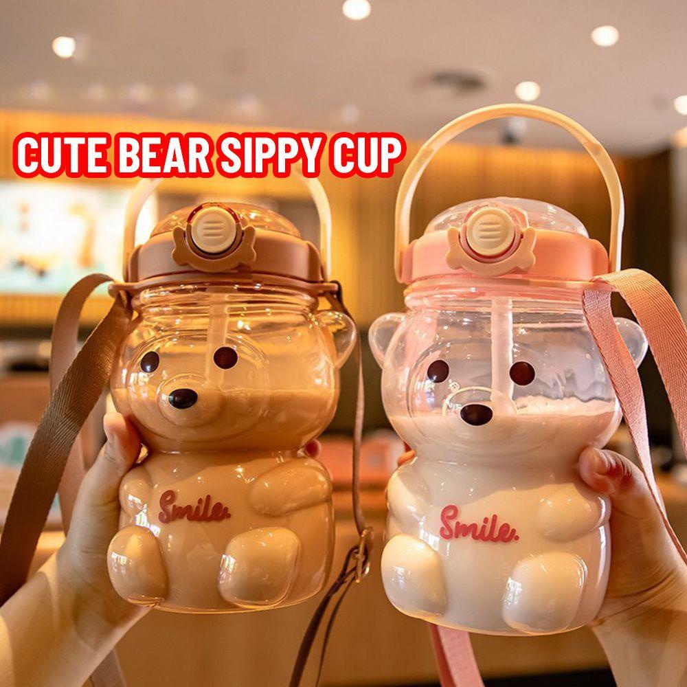 Top Kettle Portable Fashion Sedotan Kawaii Lovely Botol Plastik