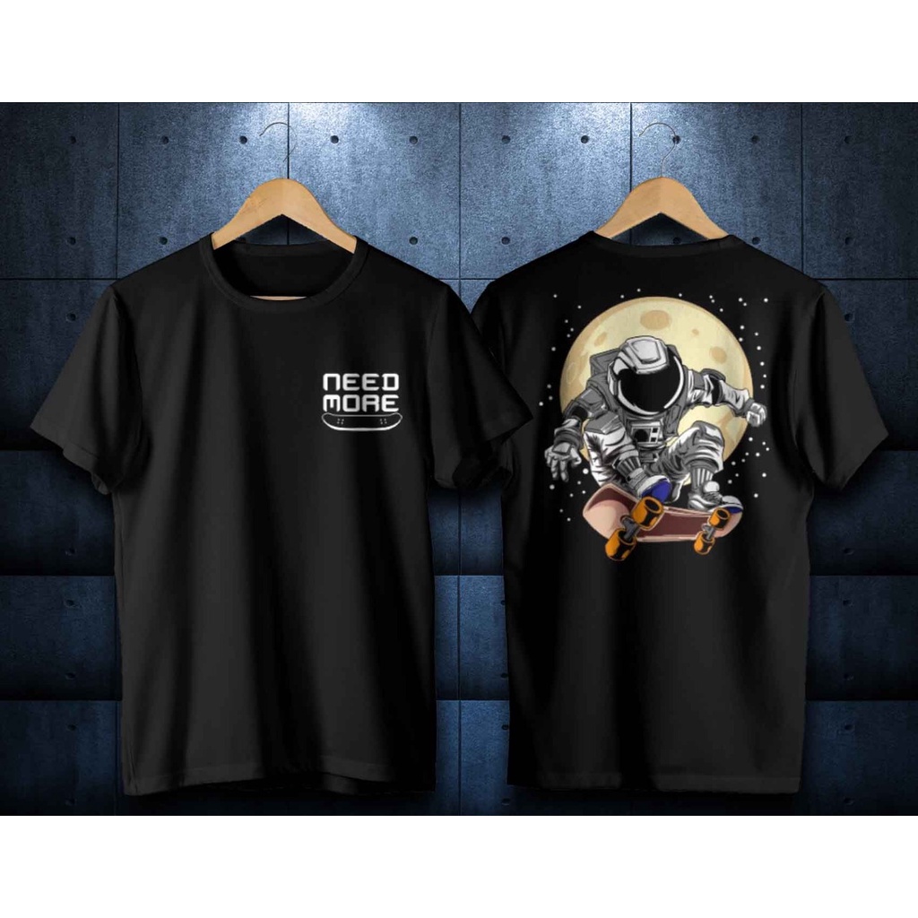 KAOS PRIA DISTRO ORIGINAL / BAJU KAOS NASA HITAM/ BAJU KAOS ASTRONOT / KAOS DDISTRO COWOK /BAJU KAOS
