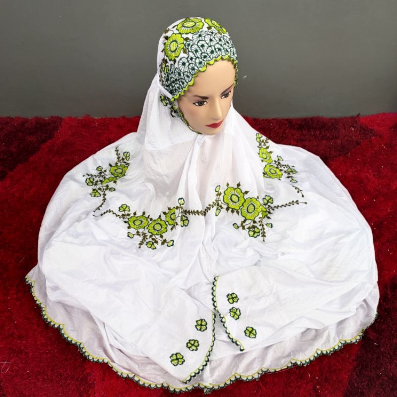 Mukena Terusan Parasut Bordir