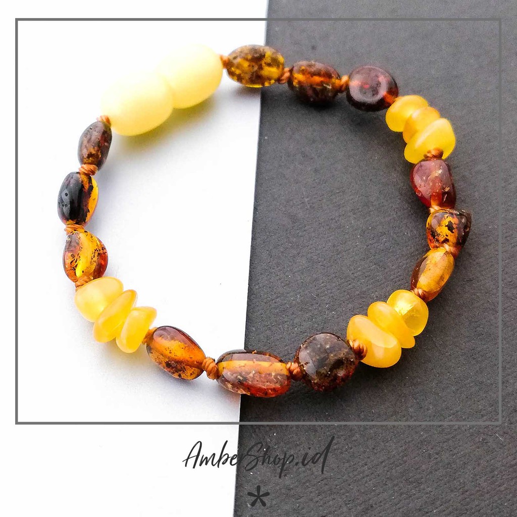 Kalung dan Gelang Amber pereda tumbuh gigi bayi - Amber Shop AS5 (FREE GIFT)