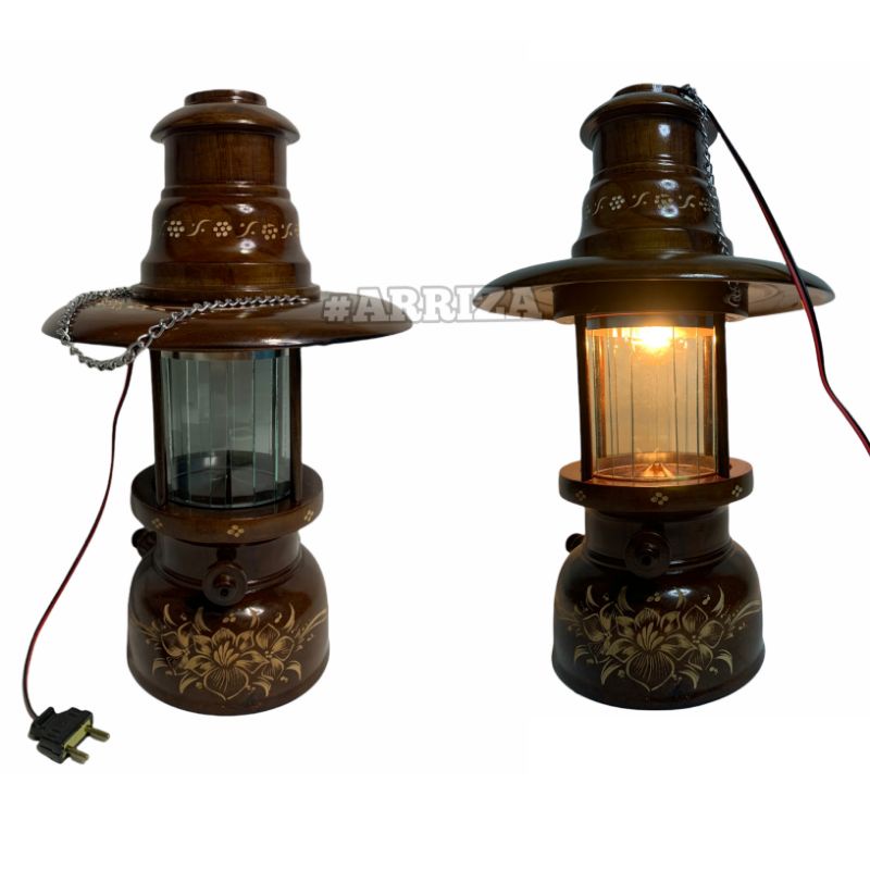 LAMPU PETROMAK LAMPU HIAS / LAMPU GANTUNG / LAMPU DUDUK DARI KAYU JATI BESAR