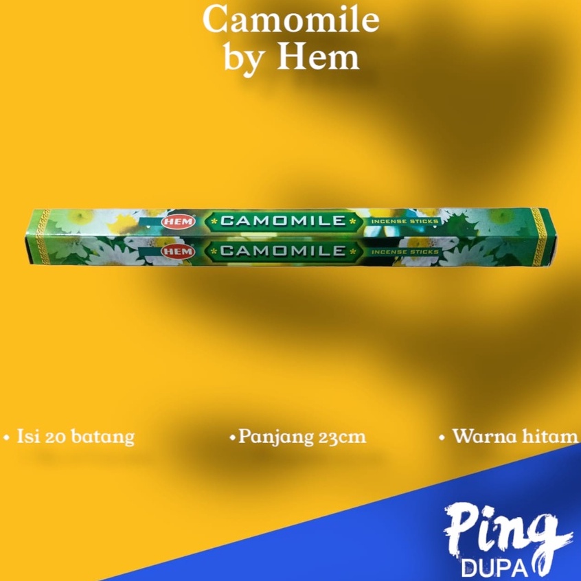 Dupa Hio Bunga Camomile by HEM India Isi 20 Batang Handmade Bunga Camomile