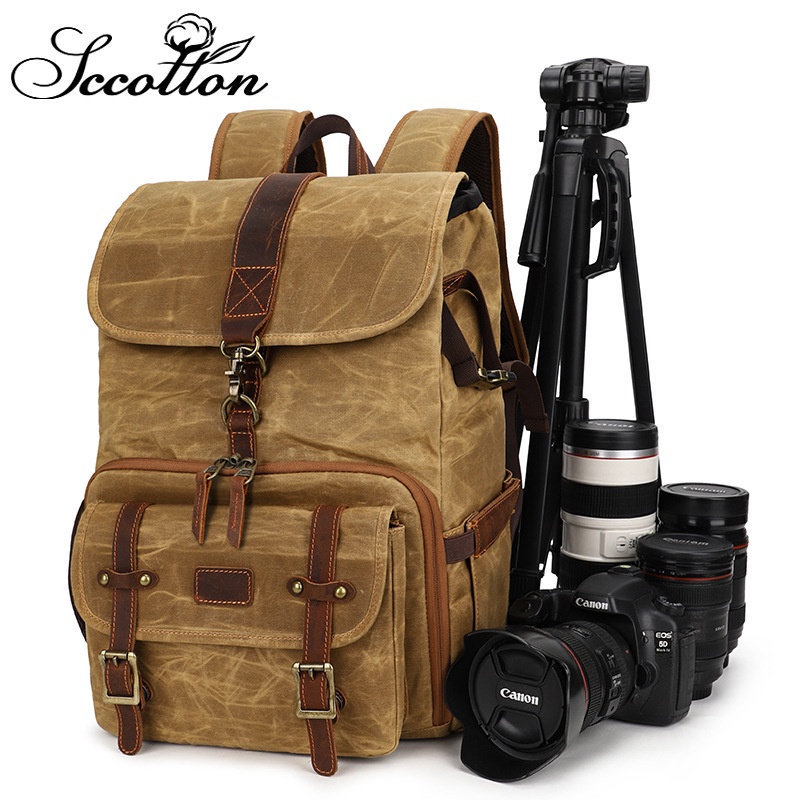 Kapasitas Besar SLR gital Kamera Tas Notebook Ransel  Fotografi Tas Kanvas
