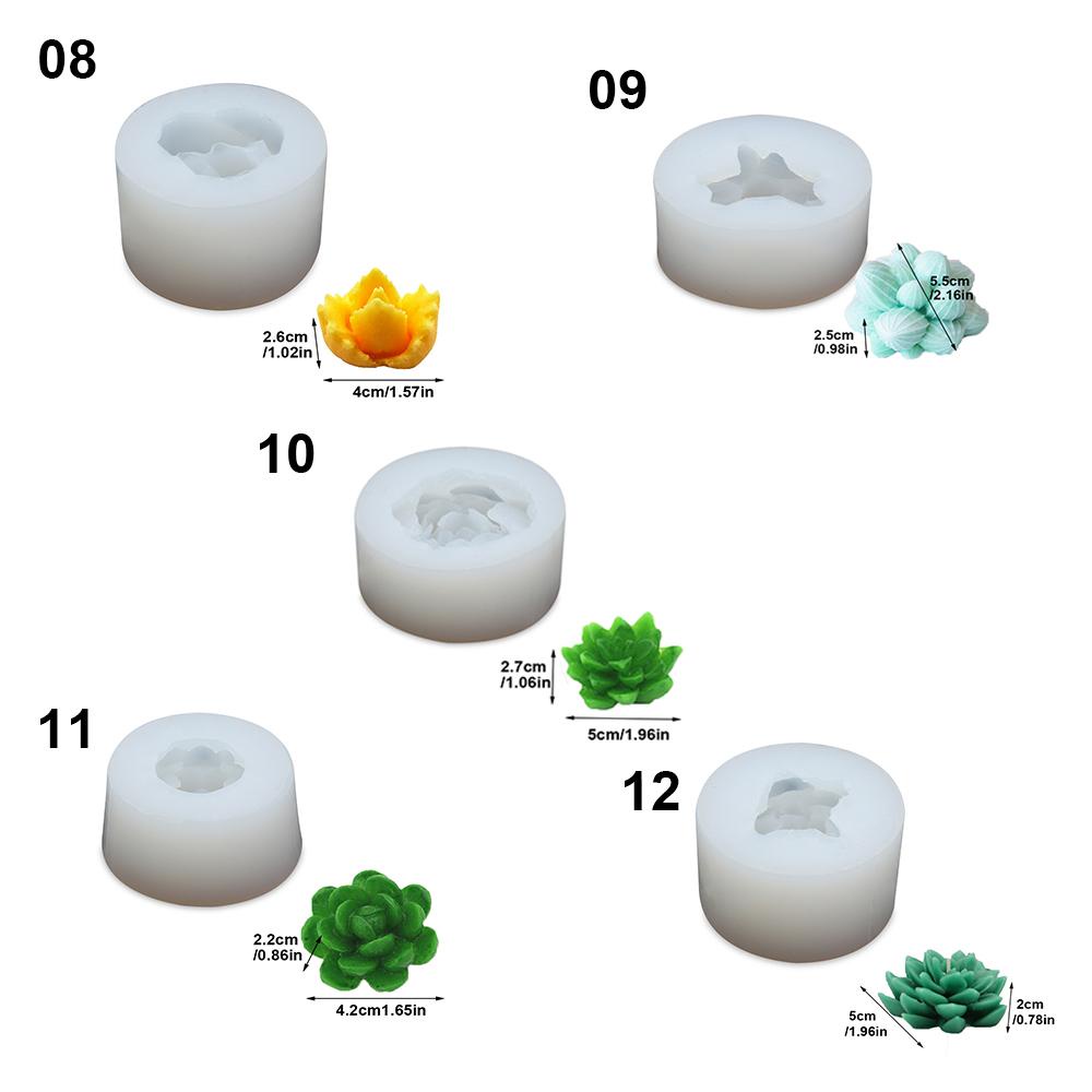 Cetakan Resin Epoksi Bentuk Sukulen 3D Untuk Membuat Perhiasan