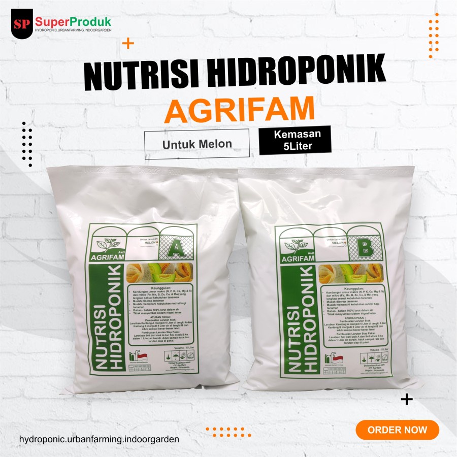 Nutrisi Hidroponik ABmix Melon 5ltr Nutrisi Hidroponik Agrifam