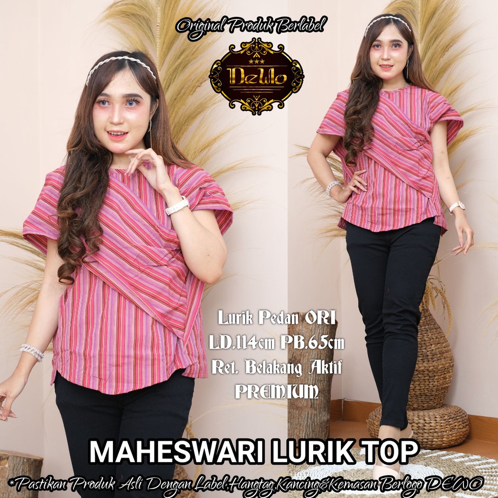 [ TERBARU ] ATASAN BATIK WANITA KERJA KANTOR | DRESSBATIK TUNIKBATIK BATIKMODERN MAHESWARI LURIK TOP