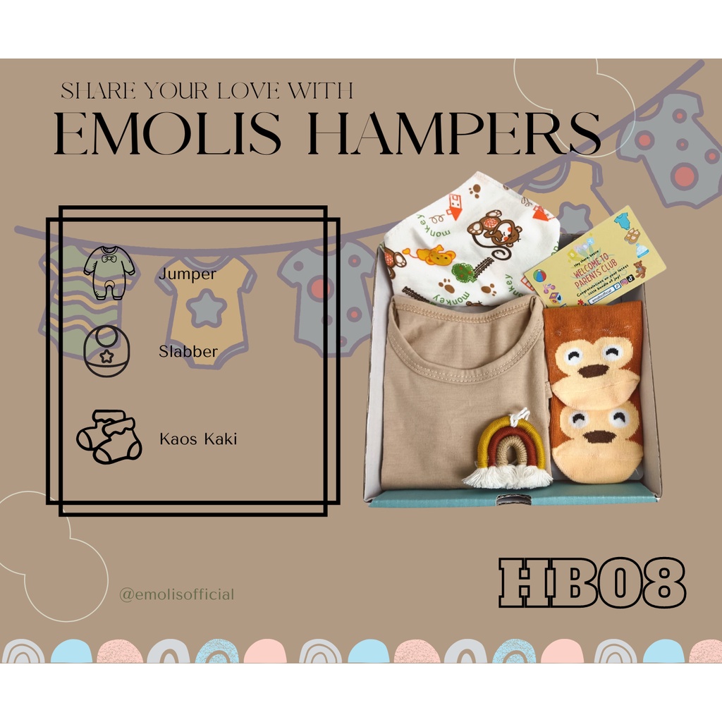 HB08 Hampers Bayi Newborn Baby Gift Emolis Kado Bayi Lahiran Unisex / Boy / Girl Perlengkapan Bayi Murah