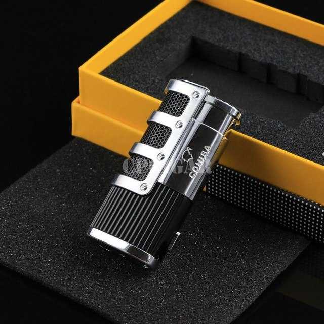 Firetric Korek Api Torch Lighter 3 Jet Flame Gas Butane + Cigar Punch