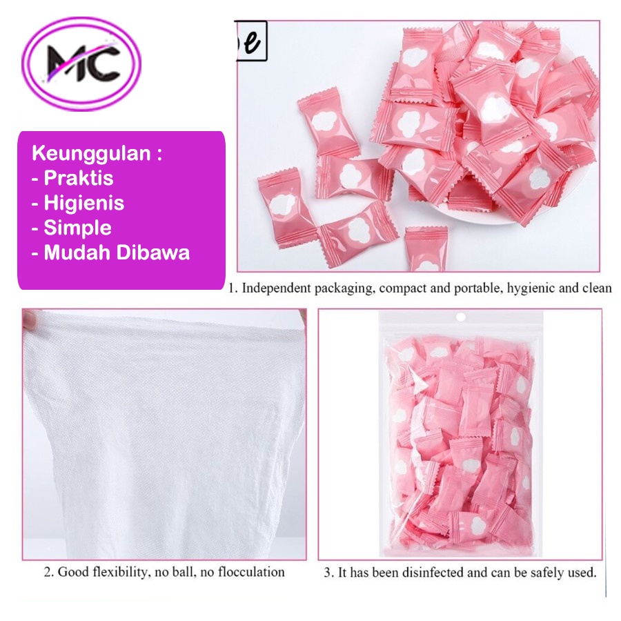 Handuk Mini Tissue Portable Travelling Travel Model Permen Magic Kompress Towel Murah Praktis