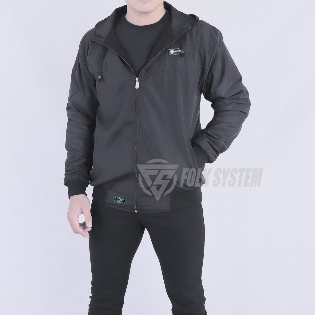 Jaket parasut pria windrunner original folksystem