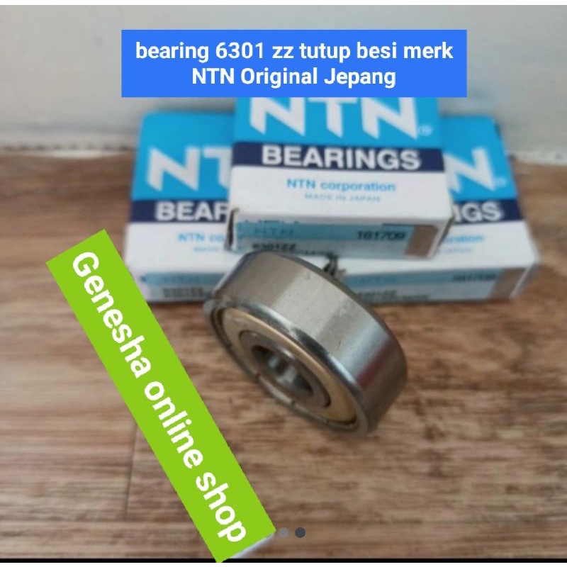 bearing 6301zz 6301 zz tutup besi NTN Original Jepang