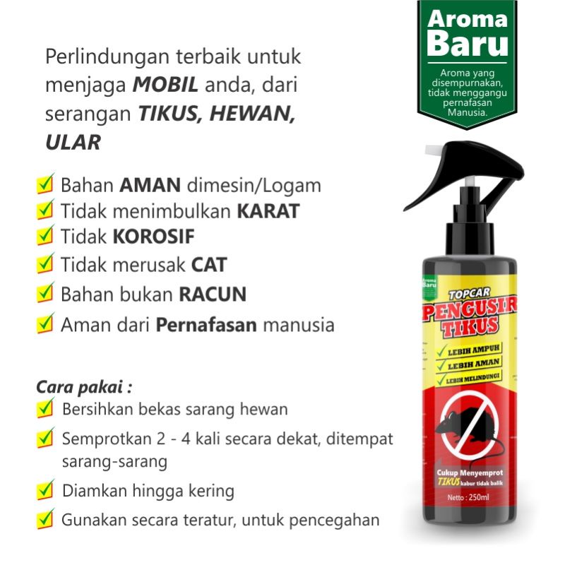 Pengusir Tikus Top Car Anti Tikus
