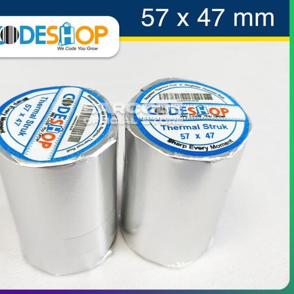 

▼ 1 PACK / 10 KERTAS THERMAL 57 X 47 / 58 X 48 STRUK ROLL PRINTER KASIR ✶
