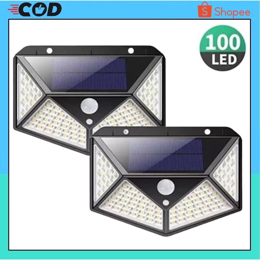Lampu Taman 100 LED Solar Tenaga Surya Dengan Sensor Gerak Lampu sensor Tenaga Surya 100 LED