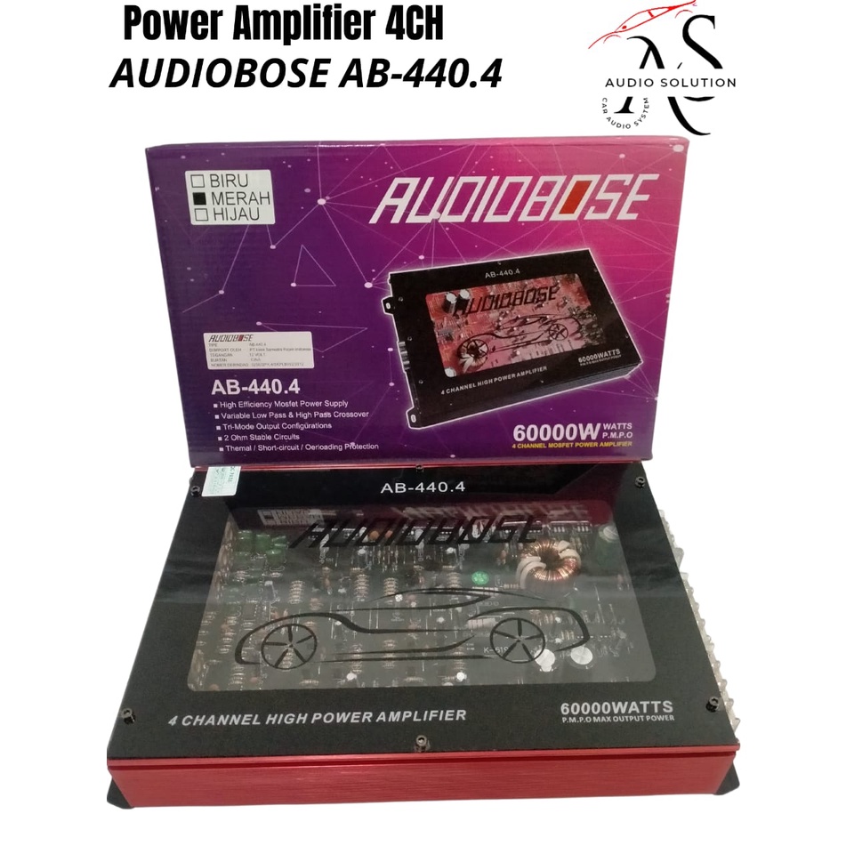 Power Amplifier 4 Channel Mosfet Audiobose AB440.4 Transparan