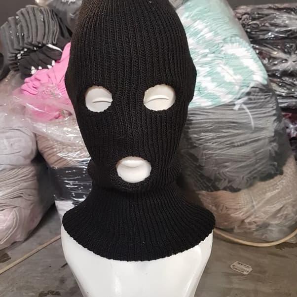 Diskon / Kupluk full muka topeng ninja rajut 3 lubang maling 3HOLE .,..,.,.,.