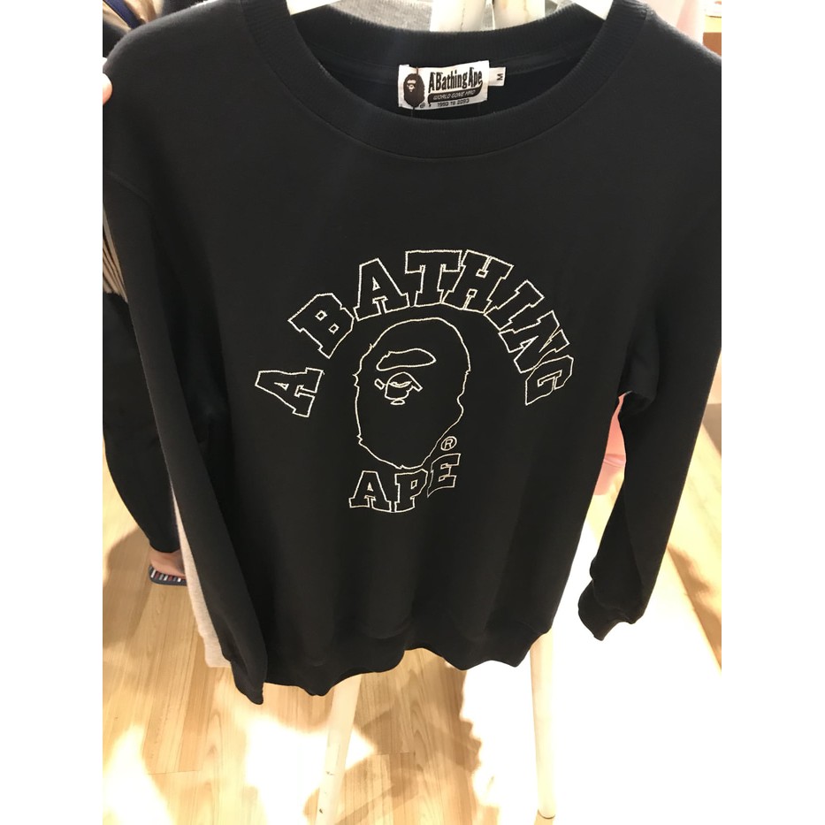 Bape A Bathing Ape Monkey Crewneck Black (Sweater)