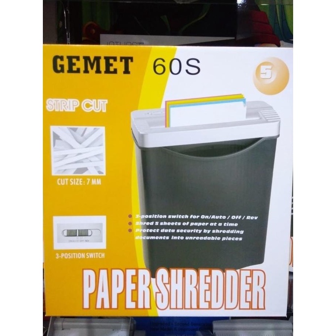 

GEMET 60S/Paper Shredder/mesin Penghacur Kertas
