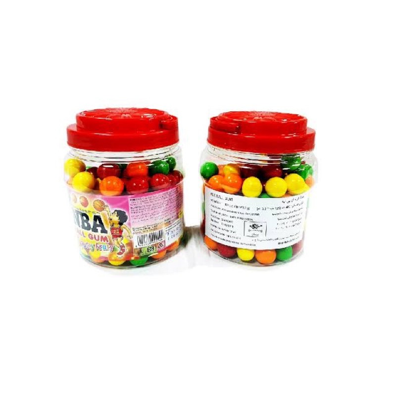 permen karet buble gum bulat warna warni