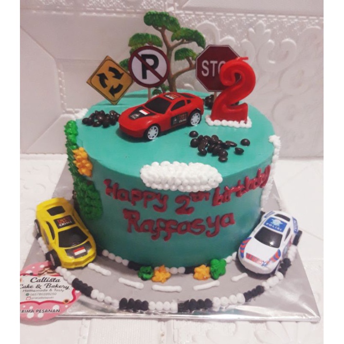 Cake Ultah Tema Mobil/Cake Ultah Enak/Cake Ultah Lucu Keren