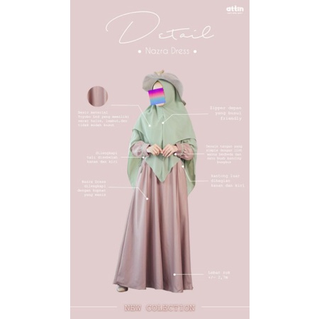 Gamis Polos Nazra Dress By Attin