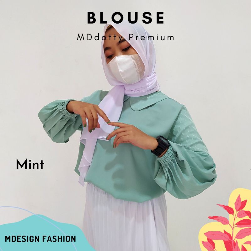 Blouse atasan polos premium MDdotty