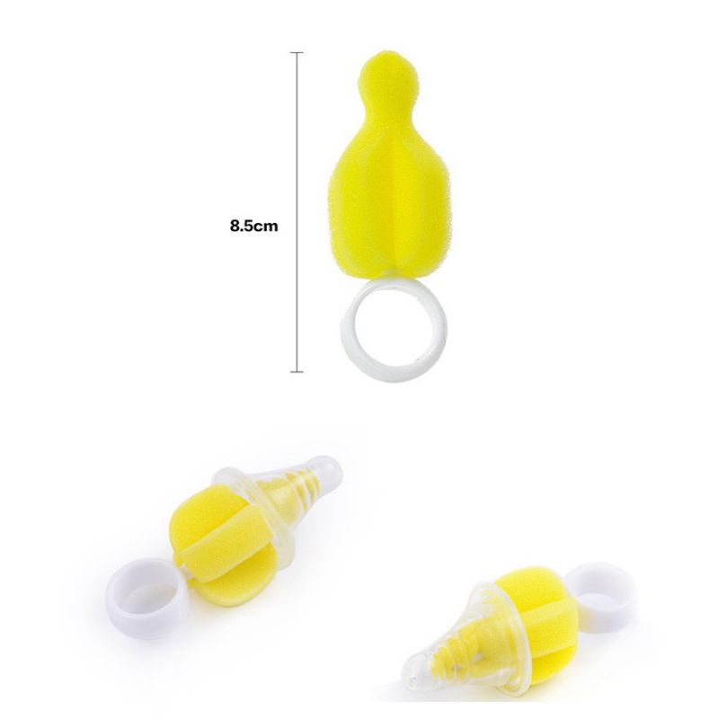 SIKAT EMPENG BAYI PACIFIER BRUSH BABY SIKAT BOTOL DAN SPONGE PENDEK