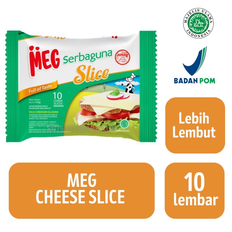 

Meg Cheese Slice / Keju Lembaran [150 gram/10 lembar]