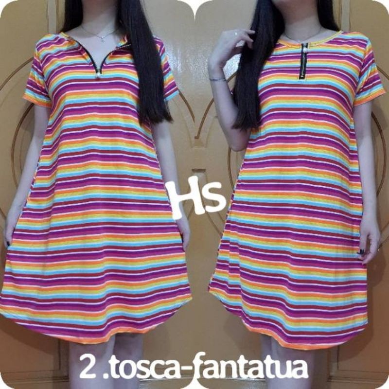 DRESS SPANDEK SOFT SLETING/DRESS RUMAHAN/DRESS SANTAI SALUR/ZIP