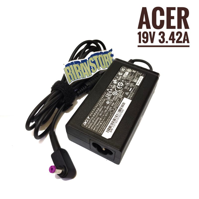 Charger Casan Laptop Acer S3-391 S5-391 S7-391 C720 C720P C740 C910 19V 3.42A 3MM Colokan Kecil