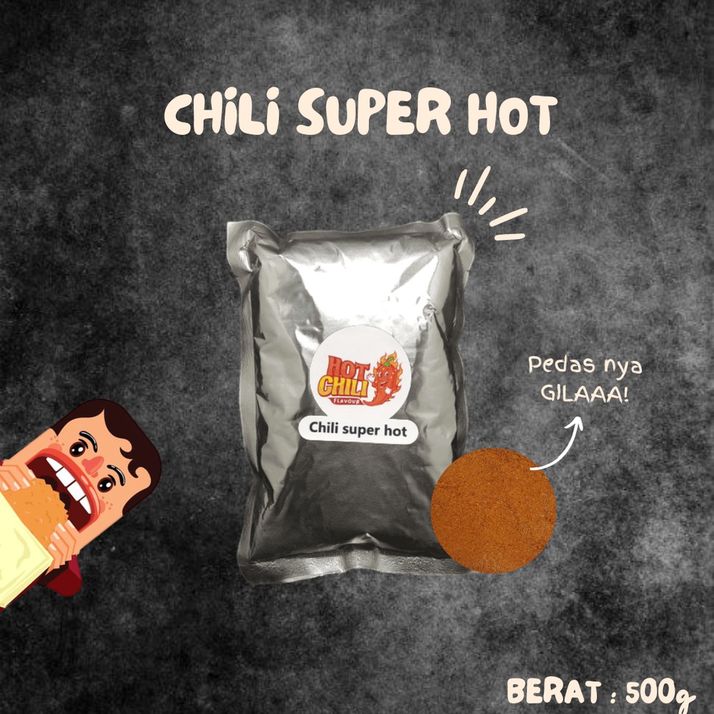 BUBUK TABUR CHILI SUPER HOT (CABE BUBUK PEDAS INDIA) 500GRAM