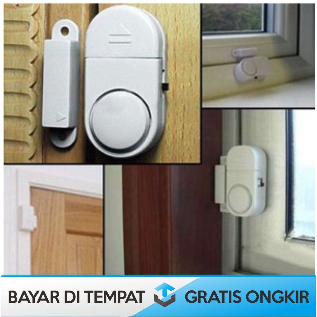 ALARM PINTU DAN JENDELA ANTI MALING PENCURI WARNA PUTIH DENGAN SENSOR GERAK MAGNET UNTUK PENGAMAN