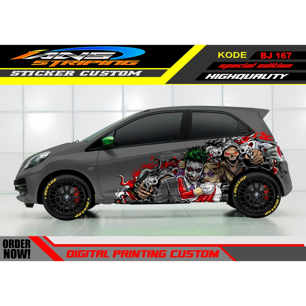 STICKER MOBIL BRIO JOKER / STIKER MOBIL / DECAL STICKER MOBIL / STICKER JAZZ