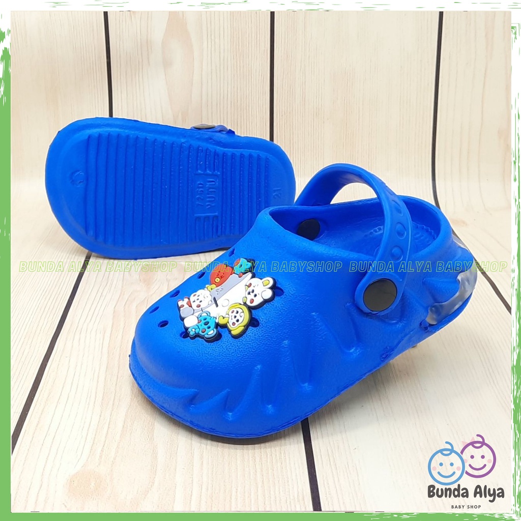 Sendal Anak Laki Laki Usia 1 - 2 Tahun BIRU Karet Anti Licin - Sepatu Sandal Anak Cowok BTS Size 19-22