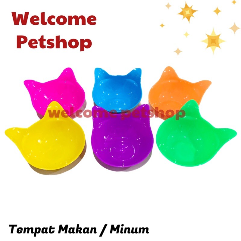 Tempat Makan dan Minum Anjing Kucing Kelinci Marmut / Wadah / Mangkok Hewan / Plate Single New